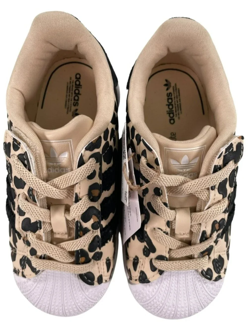 Adidas Superstar II Infant CF EL Shoes Cute Leopard Print Sporty Size 8K NEW